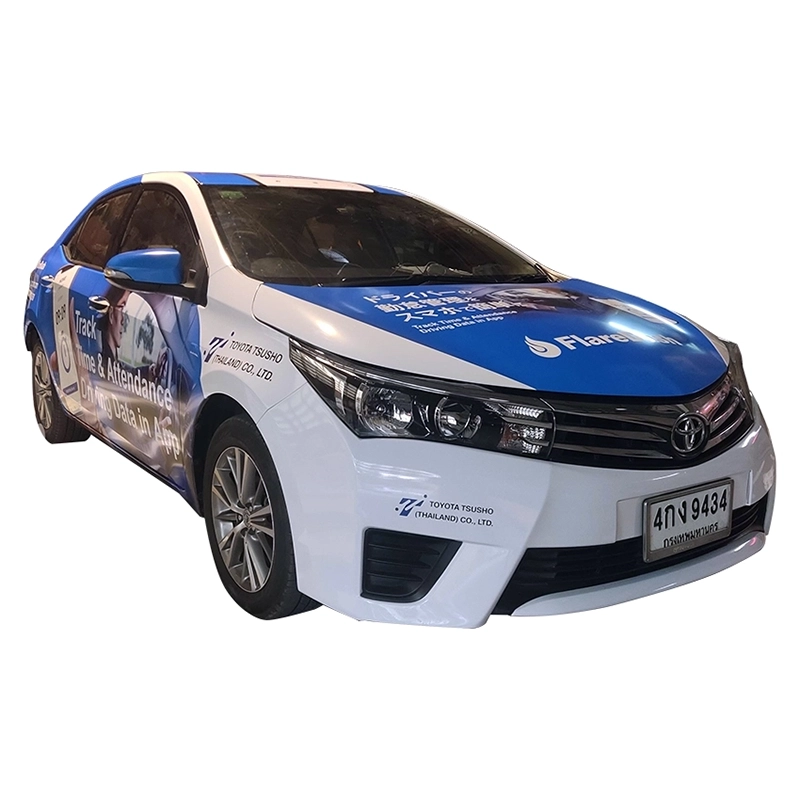 ตัวอย่างสติ๊กเกอร์ติดรถเก๋ง รถ Eco car และรถ SUV ตัวอย่างที่ 5
