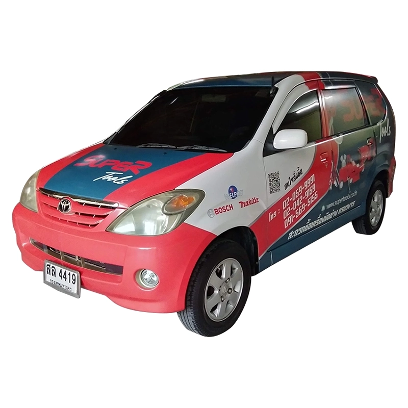 ตัวอย่างสติ๊กเกอร์ติดรถเก๋ง รถ Eco car และรถ SUV ตัวอย่างที่ 7