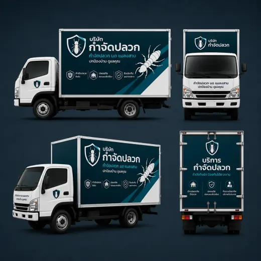 ตัวอย่างสติ๊กเกอร์ติดรถ 3M สำหรับรถบริษัทและรถโฆษณา