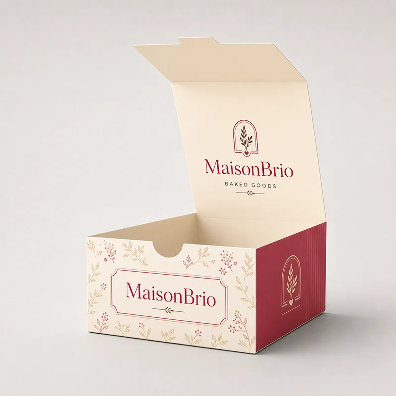ตัวอย่างกล่องเบเกอรี่และขนมอบแบรนด์ MaisonBrio