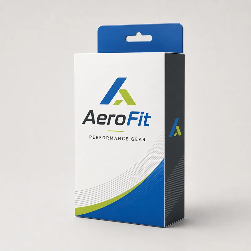 ตัวอย่างกล่องแขวนทรงสูงสำหรับสินค้าแบรนด์ AeroFit