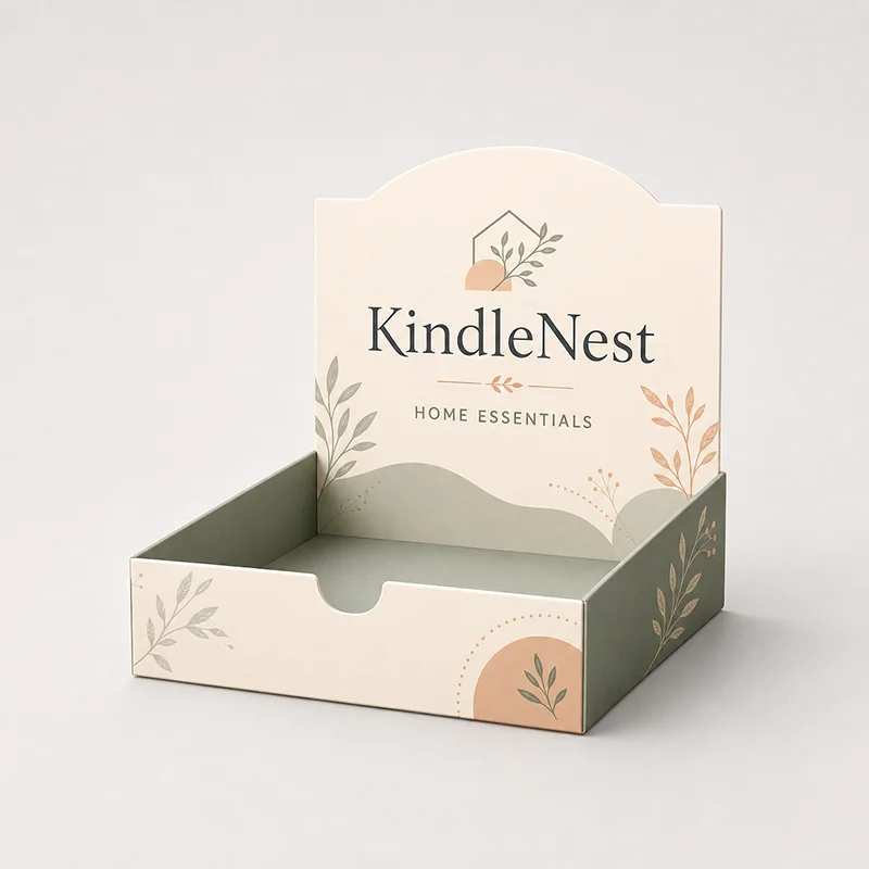 ตัวอย่างกล่องโชว์สินค้าในร้านสำหรับแบรนด์ KindleNest