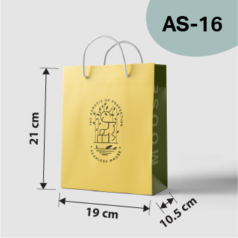 ตัวอย่างถุงกระดาษ Model AS-16 ก้นกว้าง